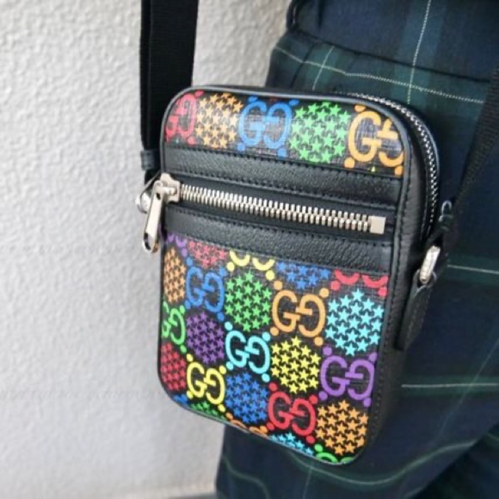NEW Super Cute! GUCCI GG Psychedlic Shoulder Bag 598103 - Picture 5 of 13